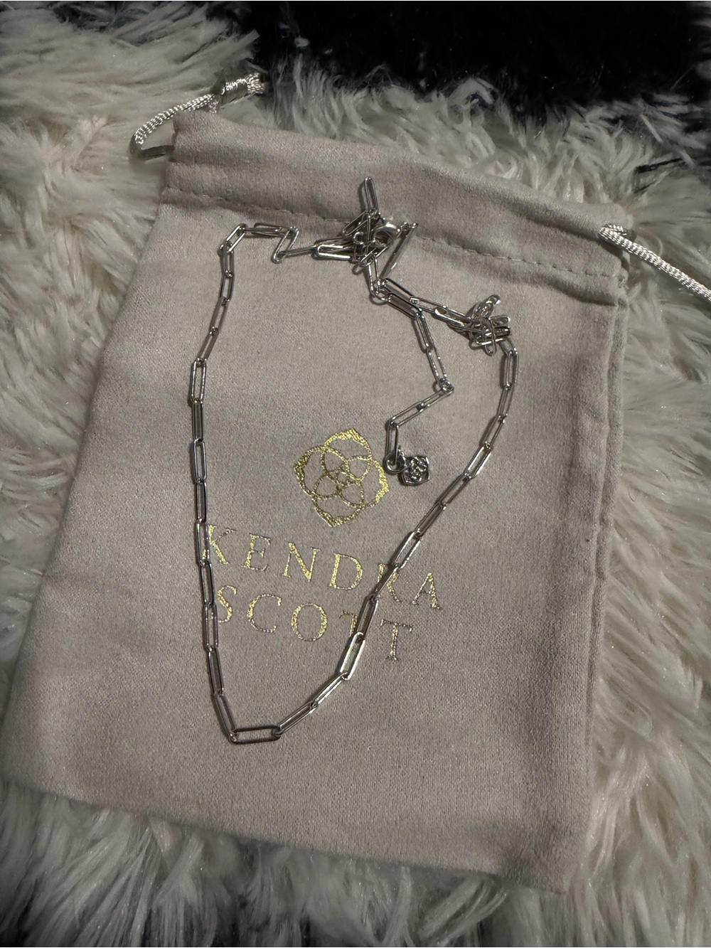Kendra Scott Silver Paperclip Chain Necklace - Picture 2 of 5